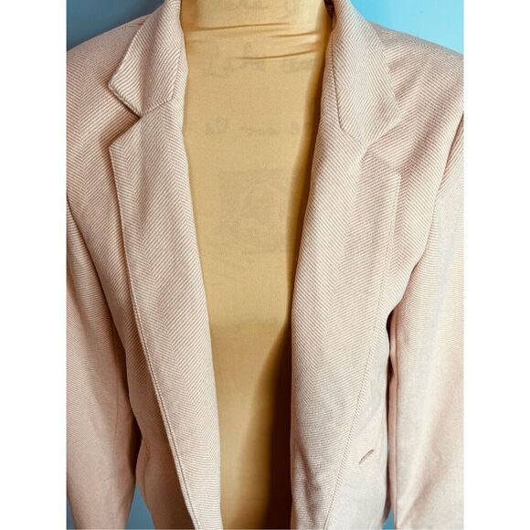 BRAND NEW - Just Fashion Now Women’s M Tweed Open Front Blazer Pink Fully lined - Picture 4 of 8